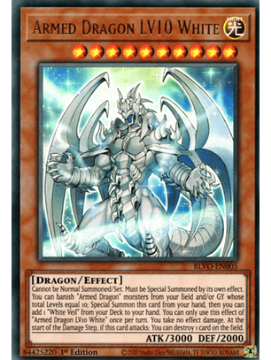 Armed Dragon LV10 White - BLVO-EN005 - Ultra Rare 1st Edition