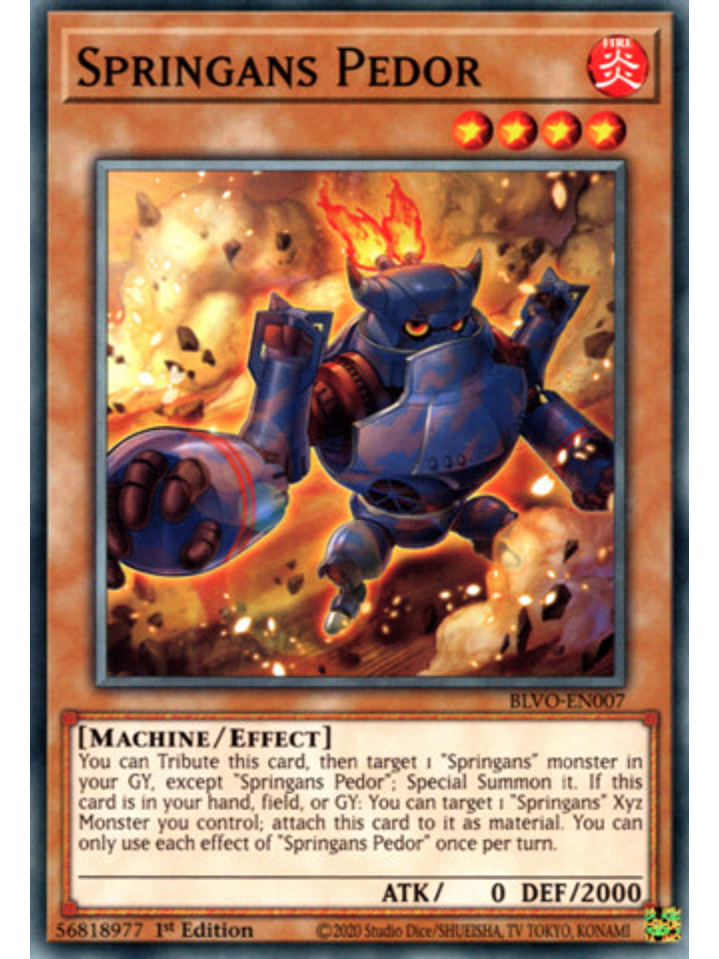 Springans Pedor - BLVO-EN007 - Common 1st Edition 1