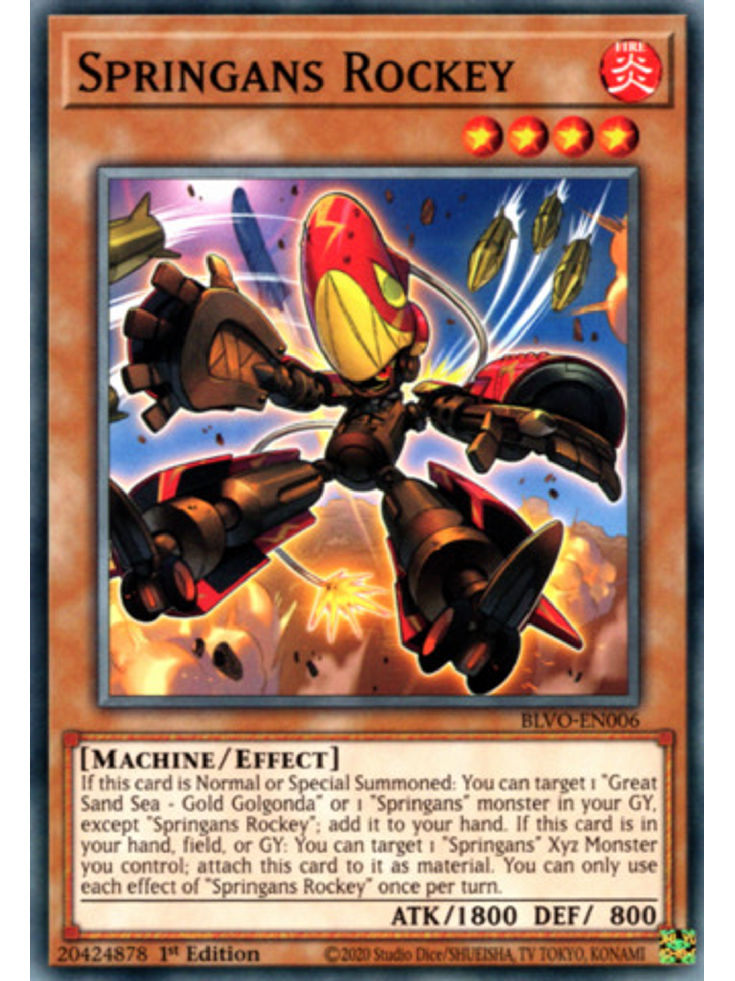 Springans Rockey - BLVO-EN006 - Common 1st Edition 1