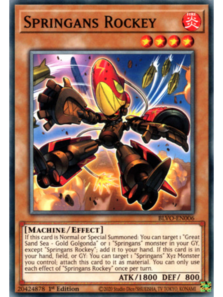 Springans Rockey - BLVO-EN006 - Common 1st Edition 1