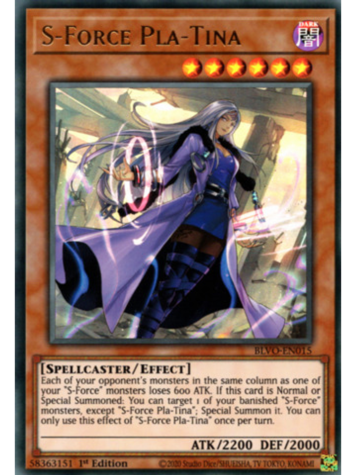S-Force Pla-Tina - BLVO-EN015 - Ultra Rare 1st Edition 1