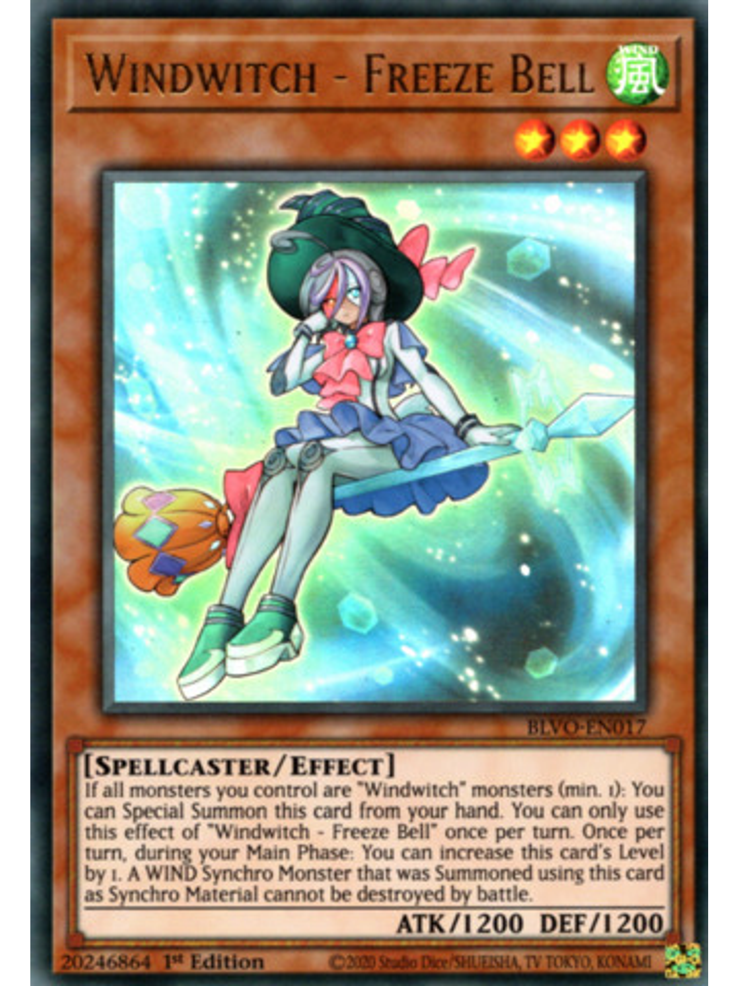Windwitch - Freeze Bell - BLVO-EN017 - Ultra Rare 1st Edition 1
