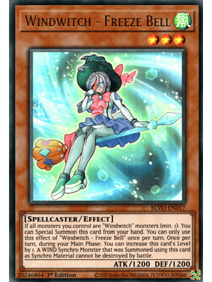 Windwitch - Freeze Bell - BLVO-EN017 - Ultra Rare 1st Edition
