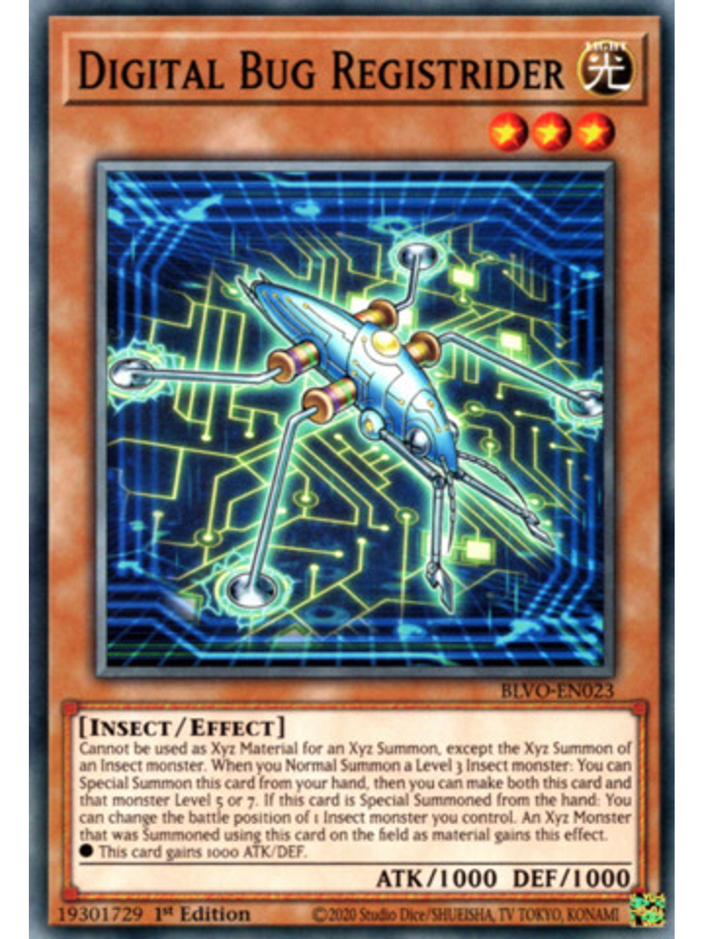 Digital Bug Registrider - BLVO-EN023 - Common 1st Edition 1