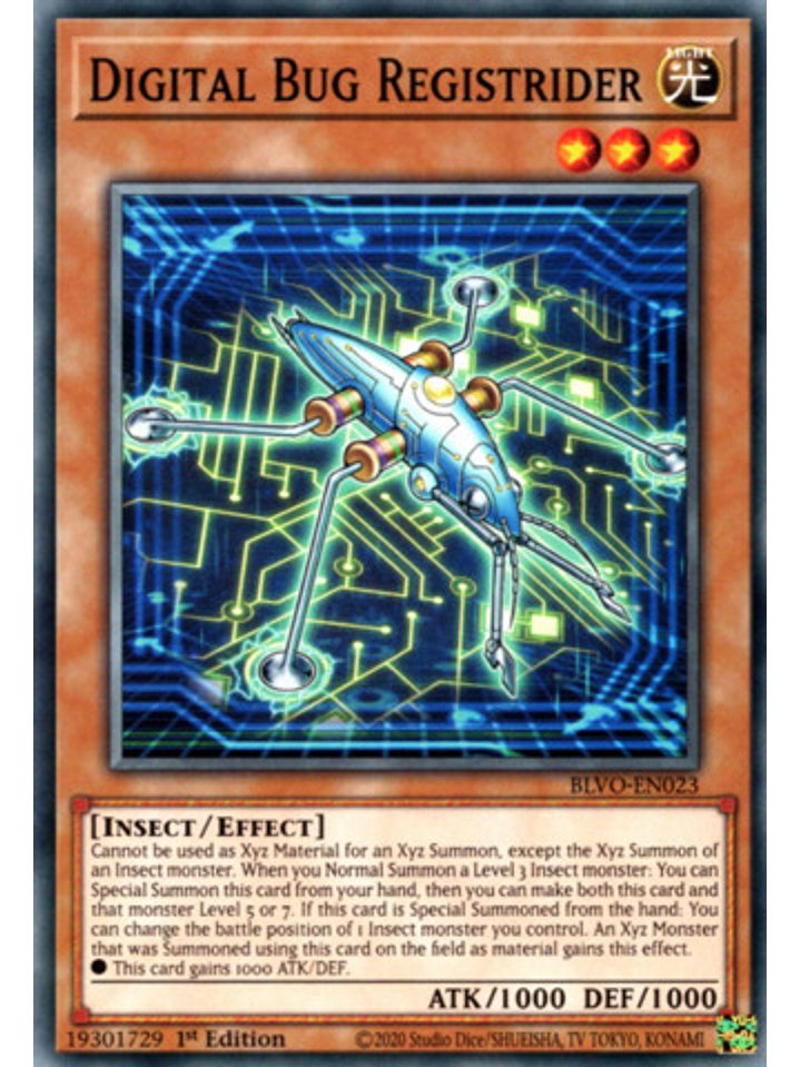 Digital Bug Registrider - BLVO-EN023 - Common 1st Edition 1