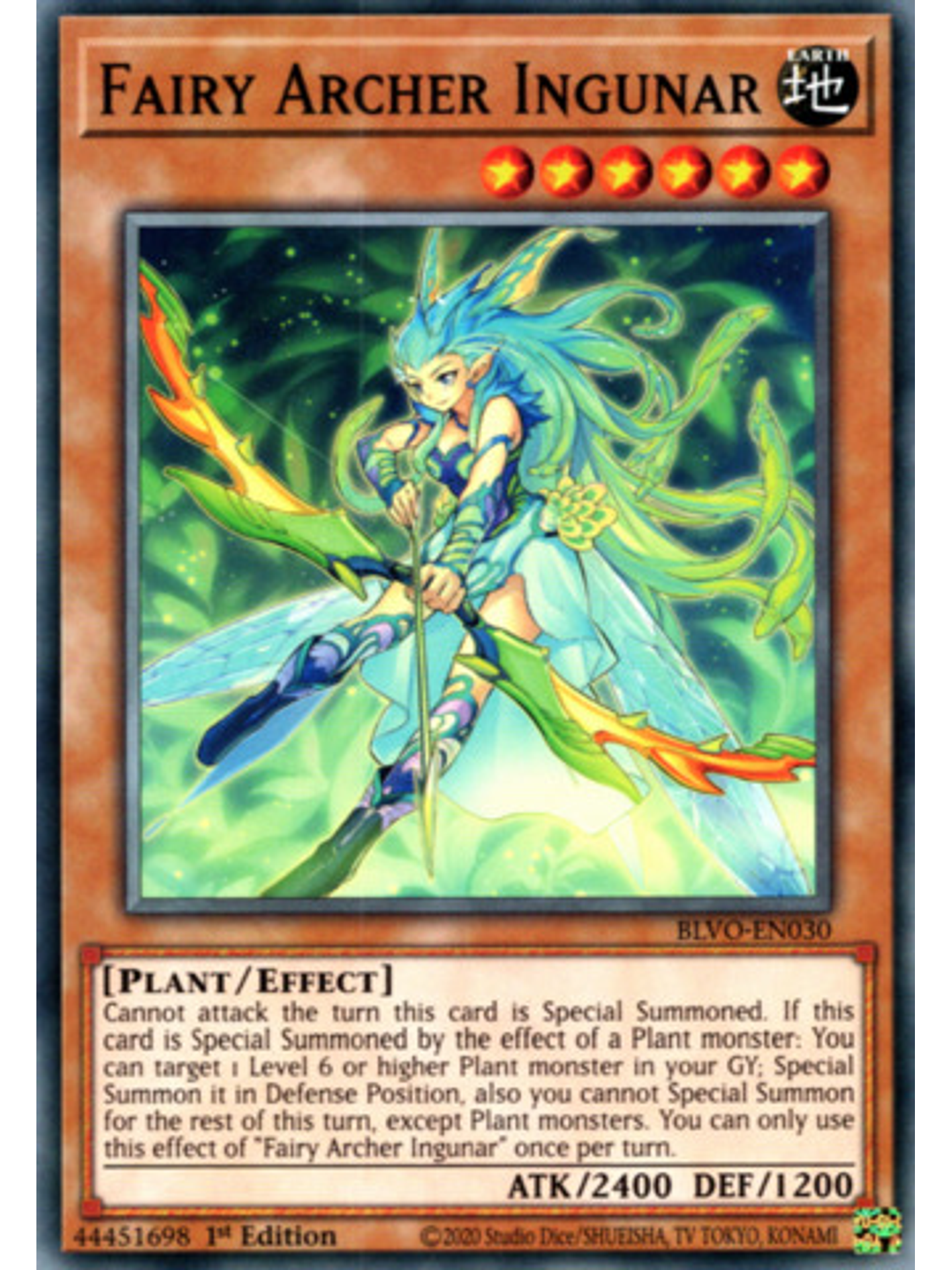 Fairy Archer Ingunar - BLVO-EN030 - Common 1st Edition 1