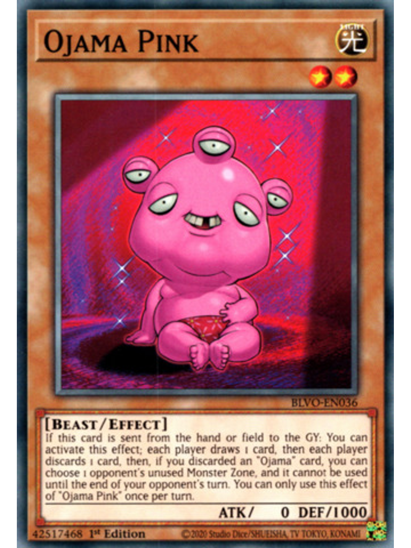 Ojama Pink - BLVO-EN036 - Common 1st Edition 1