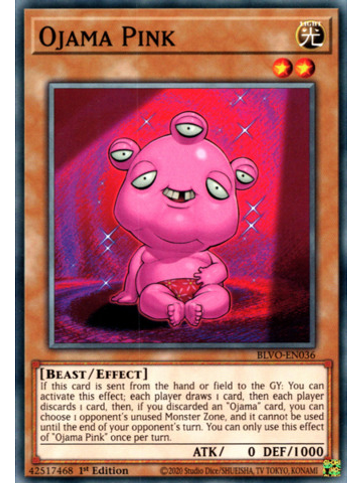 Ojama Pink - BLVO-EN036 - Common 1st Edition 1