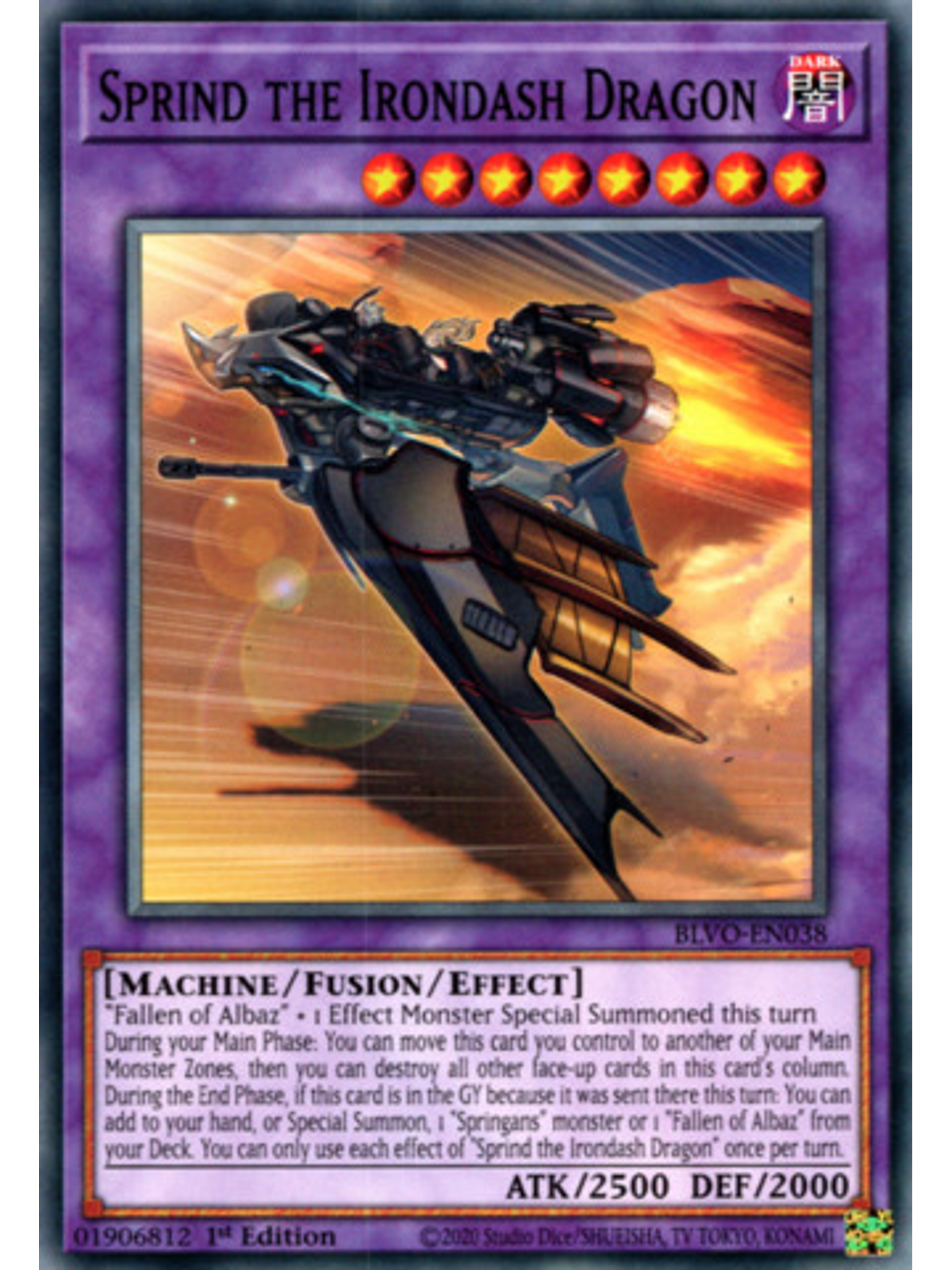 Sprind the Irondash Dragon - BLVO-EN038 - Common 1st Edition 1