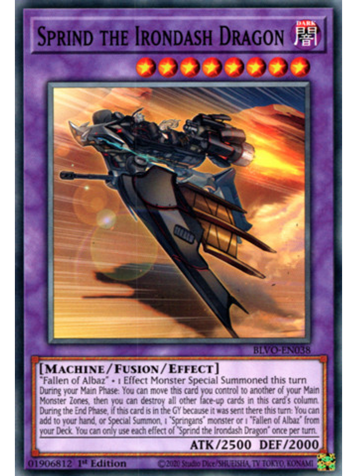 Sprind the Irondash Dragon - BLVO-EN038 - Common 1st Edition 1