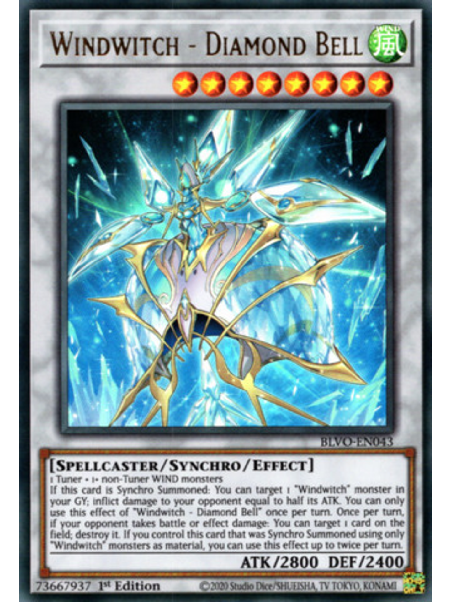 Windwitch - Diamond Bell - BLVO-EN043 - Ultra Rare 1st Edition 1