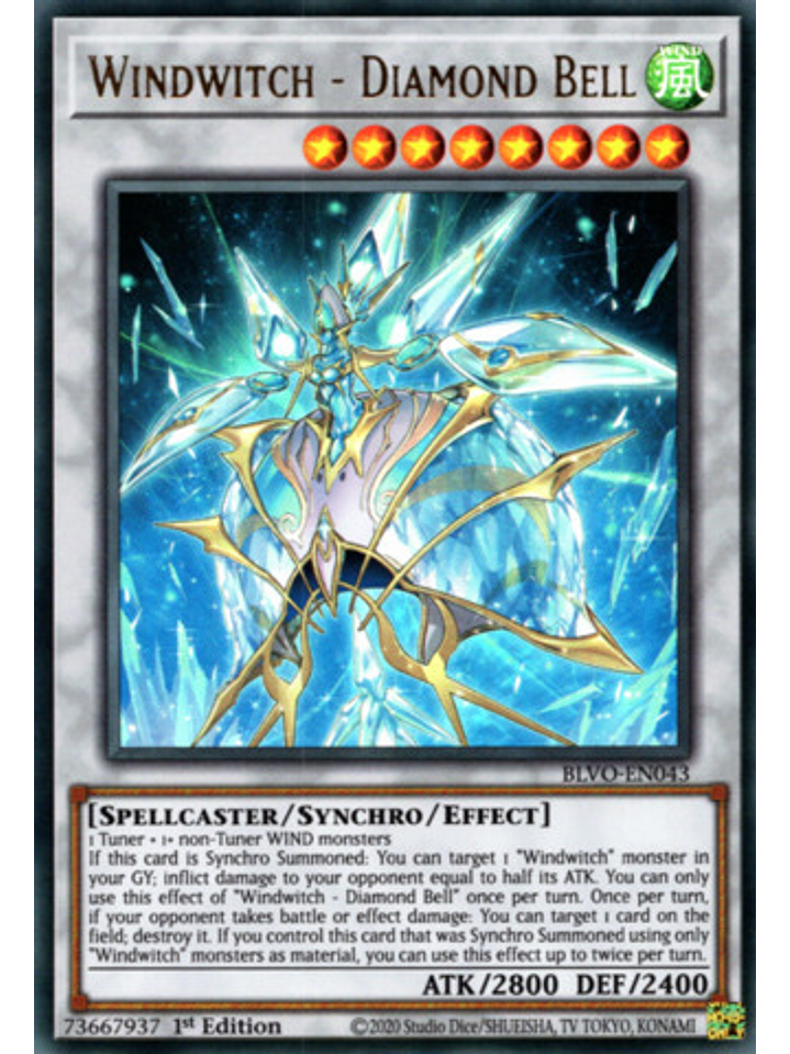 Windwitch - Diamond Bell - BLVO-EN043 - Ultra Rare 1st Edition 1