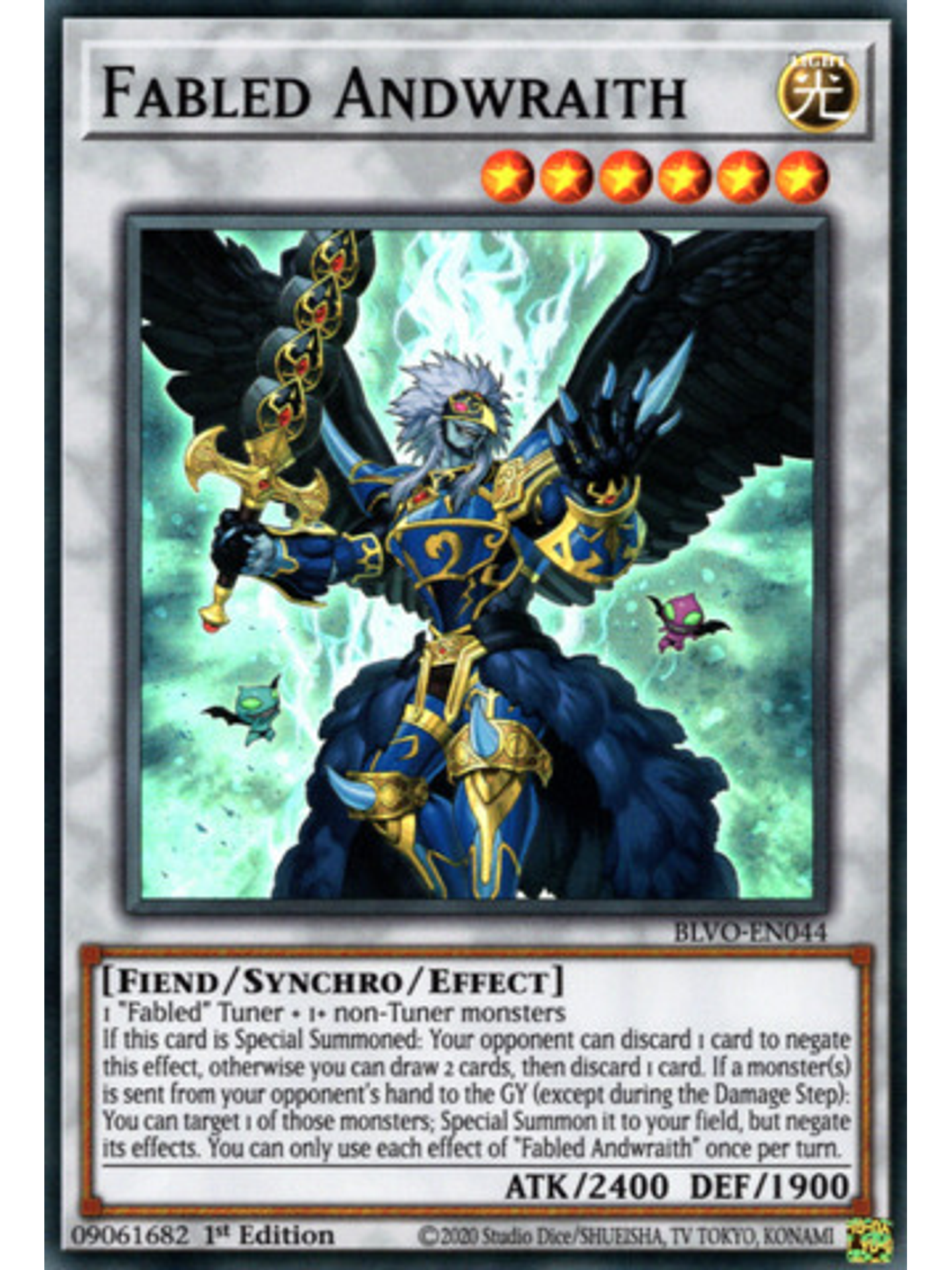 Fabled Andwraith - BLVO-EN044 - Super Rare 1st Edition 1