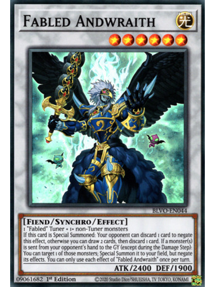 Fabled Andwraith - BLVO-EN044 - Super Rare 1st Edition 1