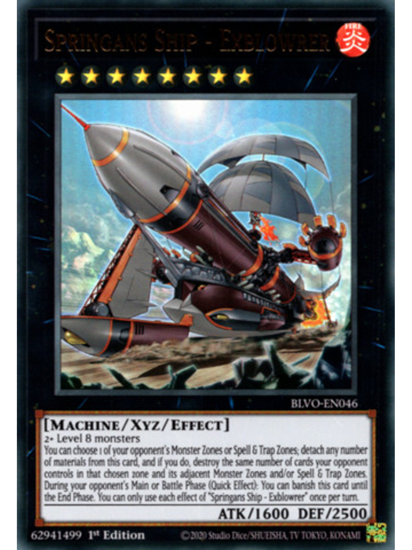 Springans Ship - Exblowrer - BLVO-EN046 - Ultra Rare 1st Edition 1