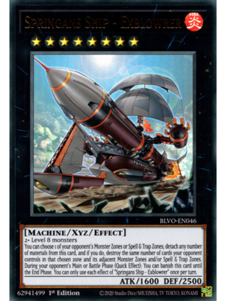 Springans Ship - Exblowrer - BLVO-EN046 - Ultra Rare 1st Edition 1