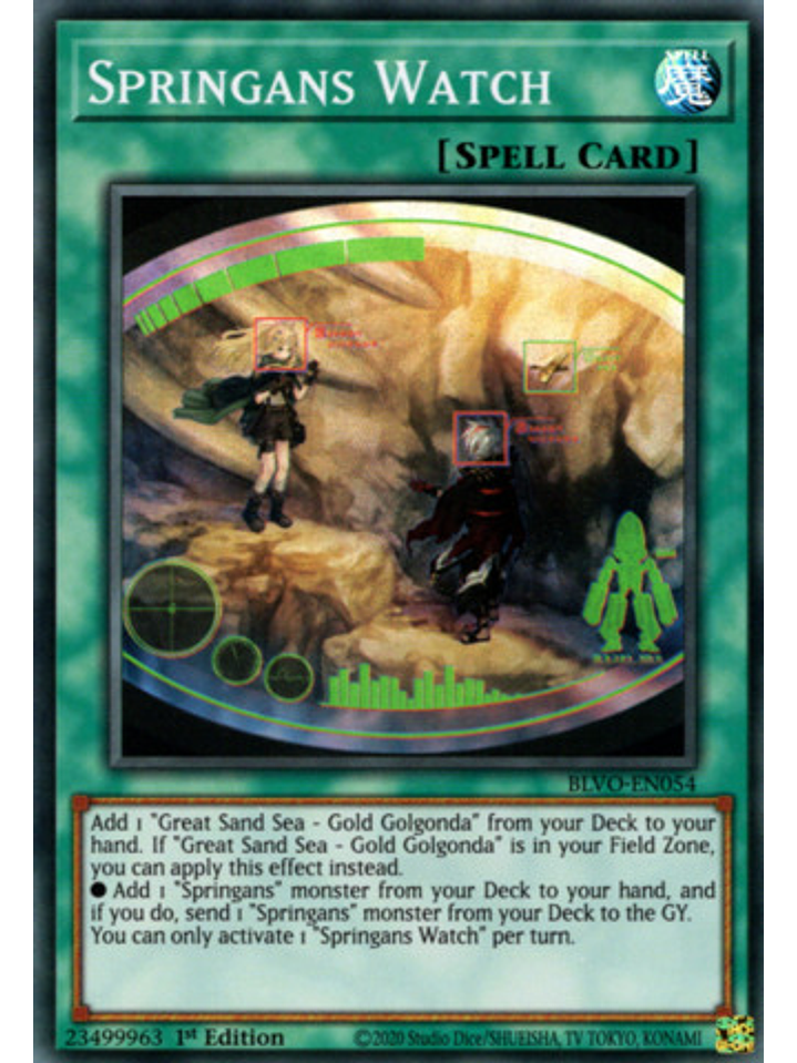 Springans Watch - BLVO-EN054 - Super Rare 1st Edition 1