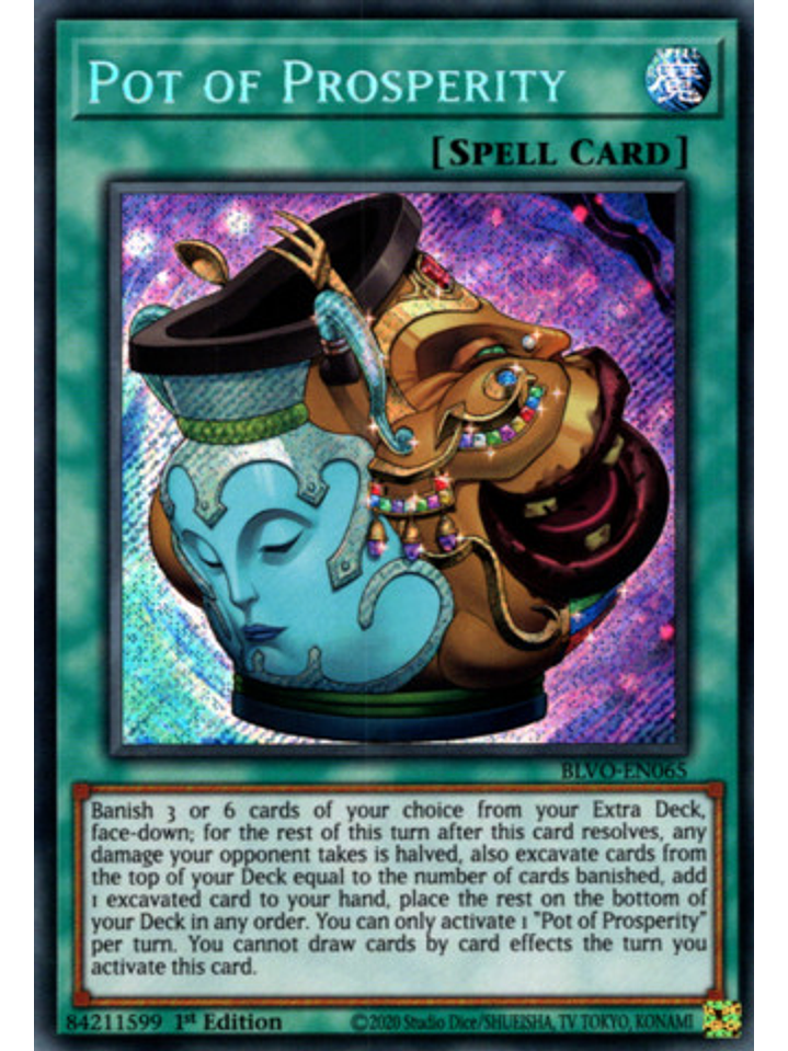 Pot of Prosperity - BLVO-EN065 - Secret Rare 1st Edition 1