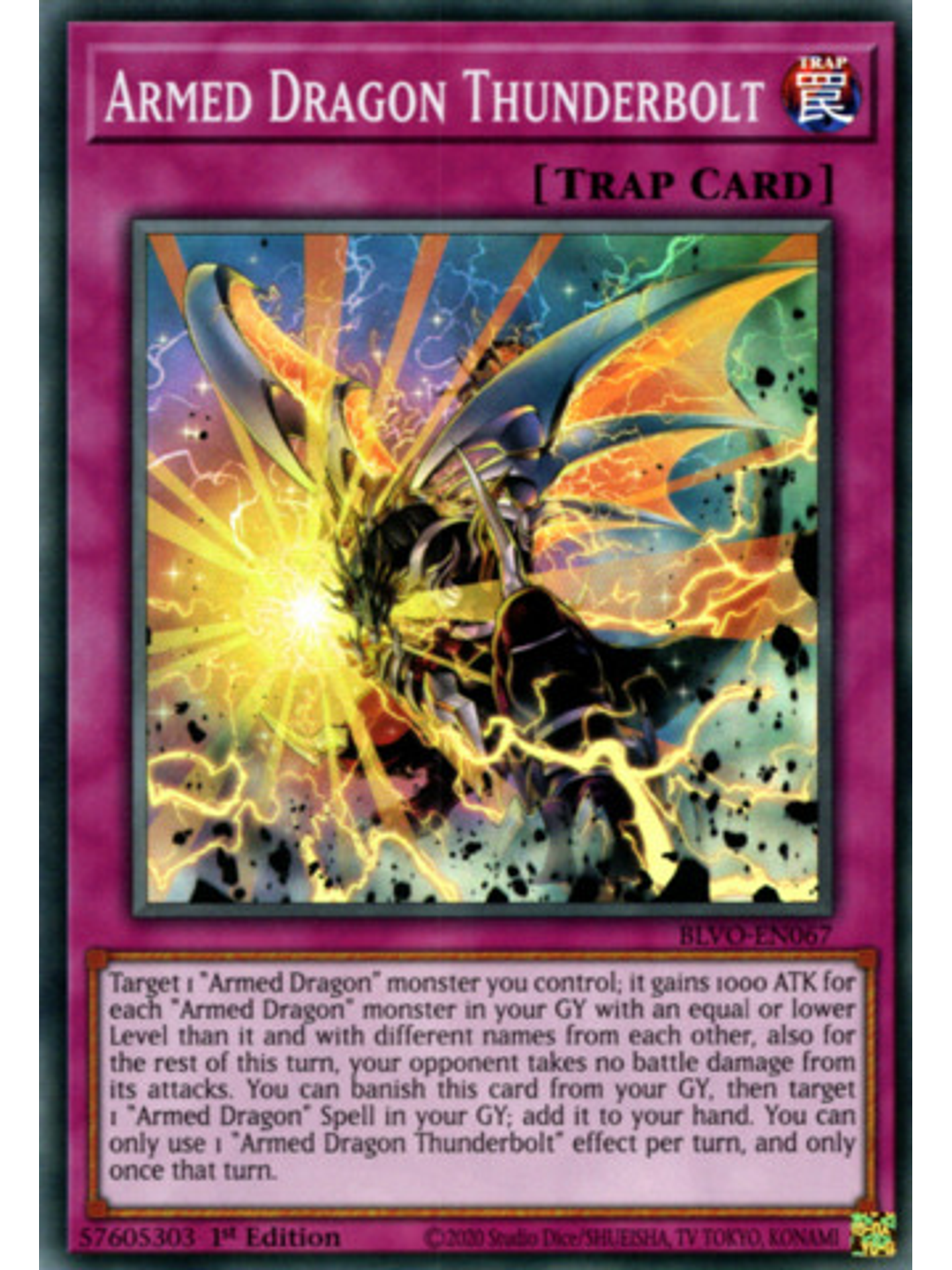 Armed Dragon Thunderbolt - BLVO-EN067 - Super Rare 1st Edition 1