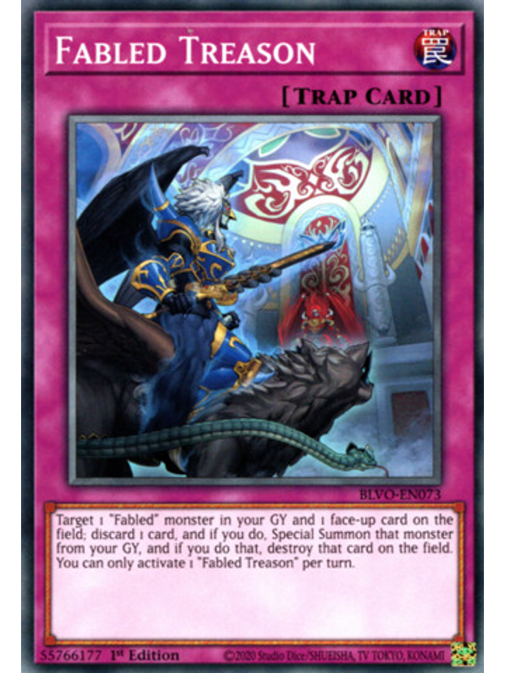 Fabled Treason - BLVO-EN073 - Common 1st Edition 1