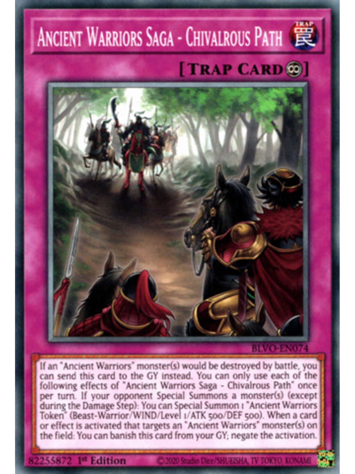 Ancient Warriors Saga - Chivalrous Path - BLVO-EN074 - Common 1st Edition 1