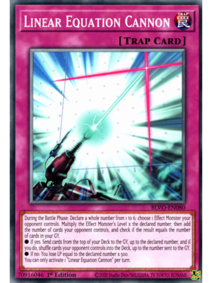 Linear Equation Cannon - BLVO-EN080 - Common 1st Edition 1