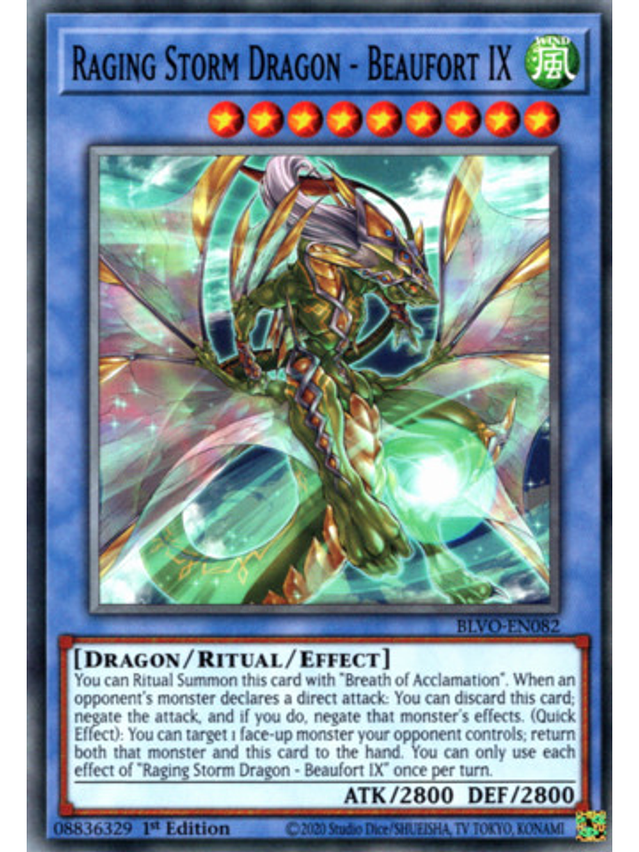 Raging Storm Dragon - Beaufort IX - BLVO-EN082 - Common 1st Edition 1