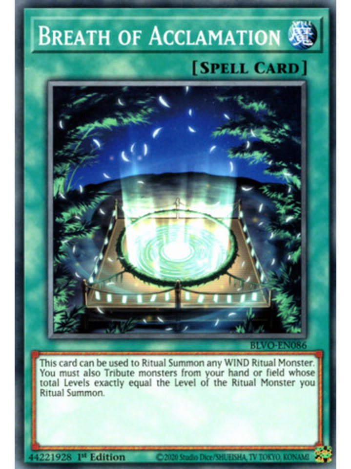 Breath of Acclamation - BLVO-EN086 - Common 1st Edition 1