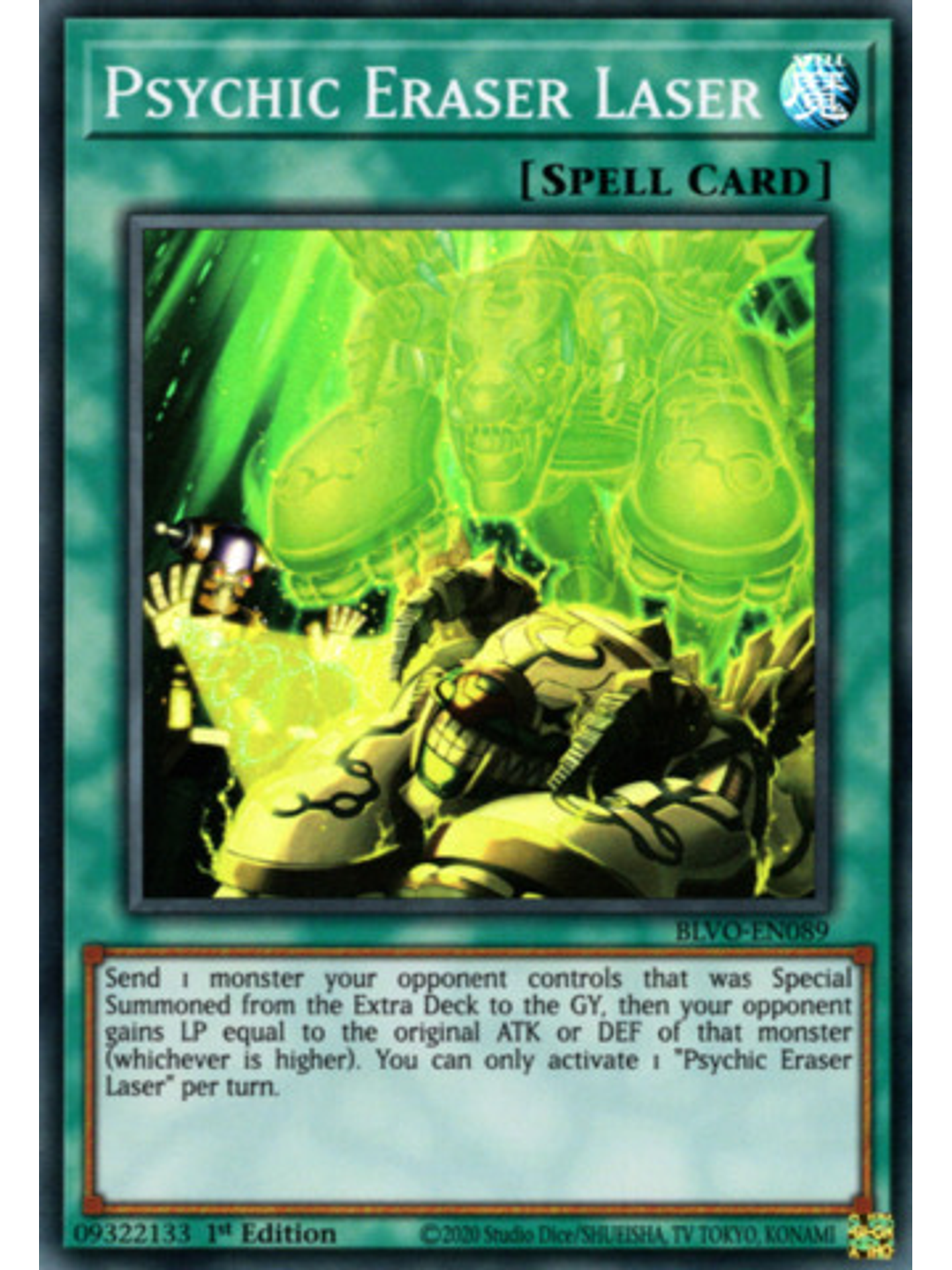 Psychic Eraser Laser - BLVO-EN089 - Super Rare 1st Edition 1