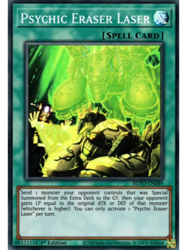 Psychic Eraser Laser - BLVO-EN089 - Super Rare 1st Edition 1