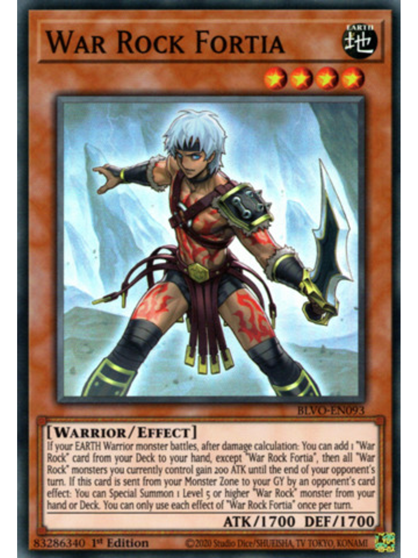 War Rock Fortia - BLVO-EN093 - Super Rare 1st Edition 1