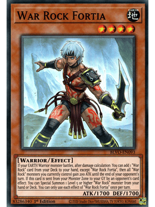 War Rock Fortia - BLVO-EN093 - Super Rare 1st Edition
