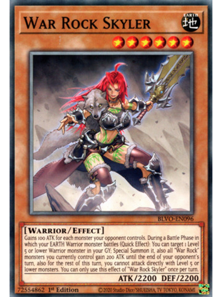 War Rock Skyler - BLVO-EN096 - Common 1st Edition 1