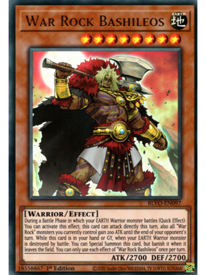 War Rock Bashileos - BLVO-EN097 - Ultra Rare 1st Edition 1