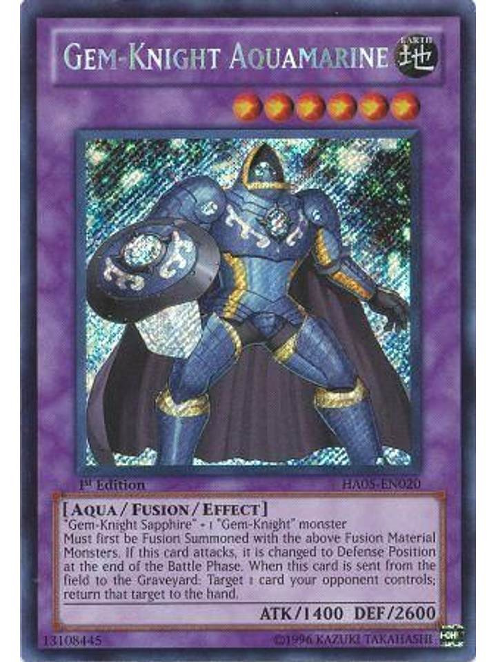 Gem-Knight Aquamarine - HA05-EN020 - Secret Rare 1st Edition 1