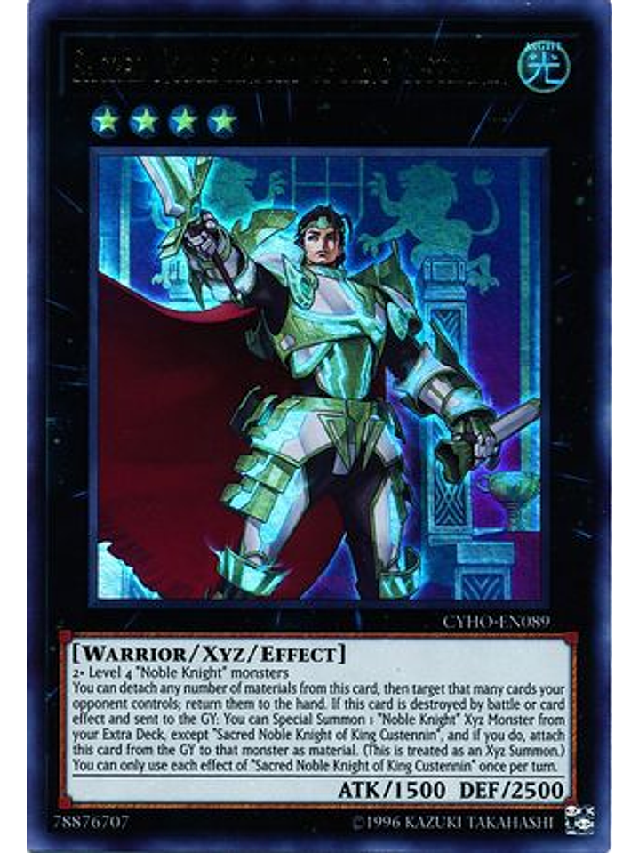 Sacred Noble Knight of King Custennin - CYHO-EN089 - Ultra Rare Unlimited 1
