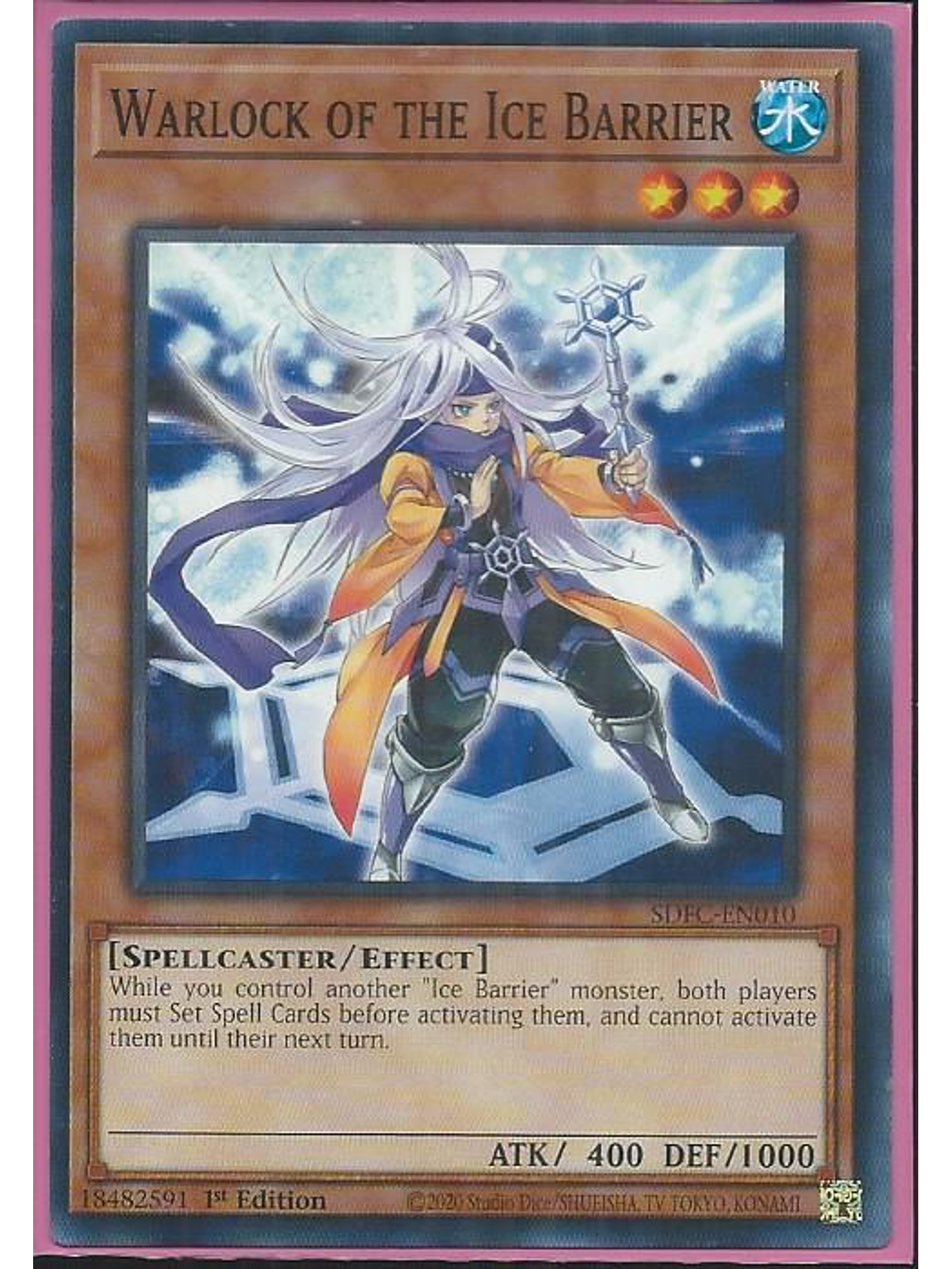 Warlock of the Ice Barrier - SDFC-EN010 - Common 1st Edition 1