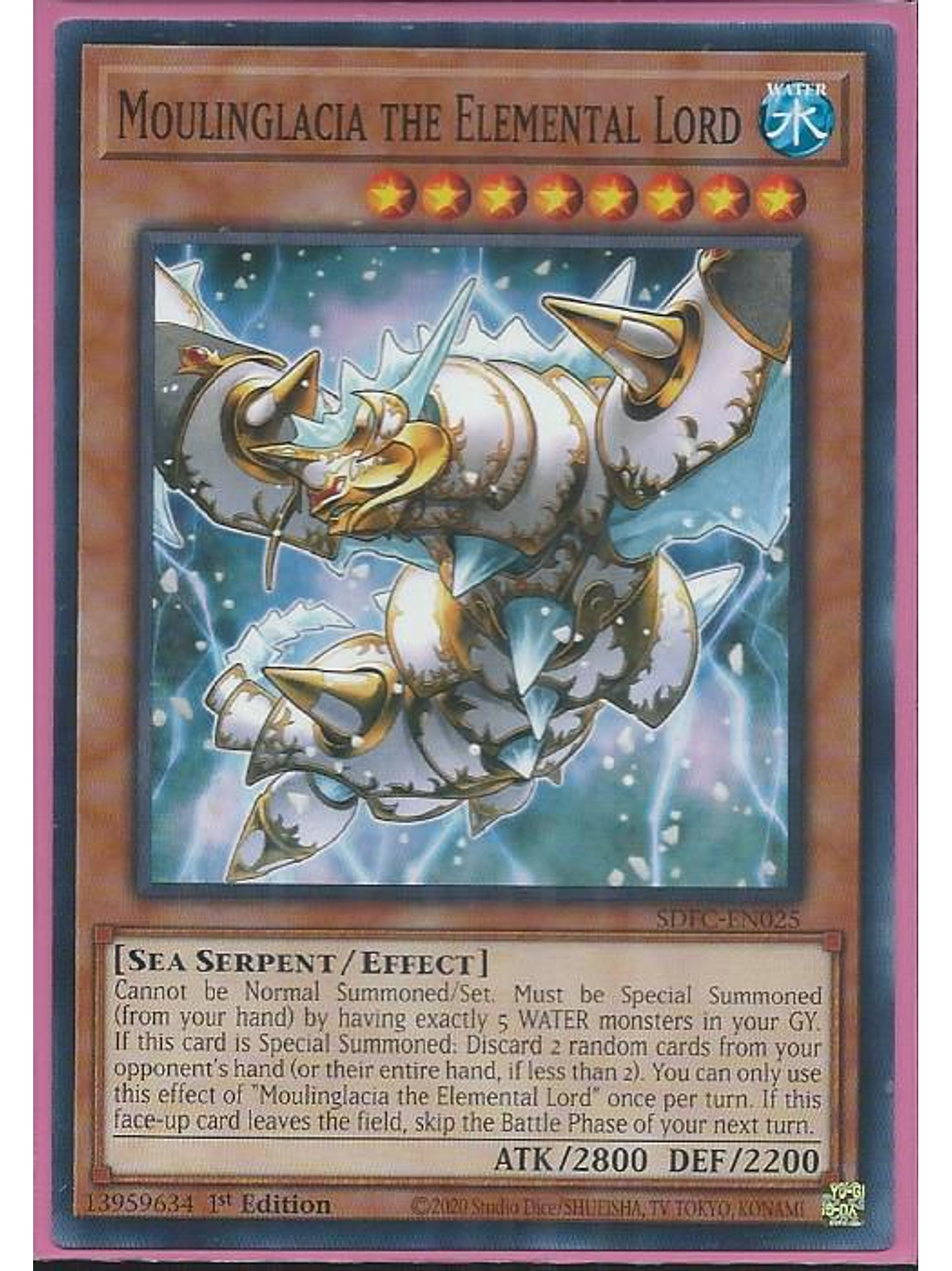 Moulinglacia the Elemental Lord - SDFC-EN025 - Common 1st Edition 1