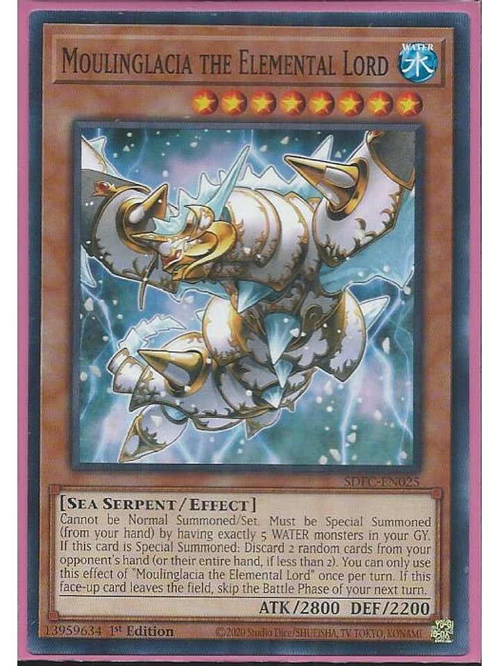 Moulinglacia the Elemental Lord - SDFC-EN025 - Common 1st Edition 1