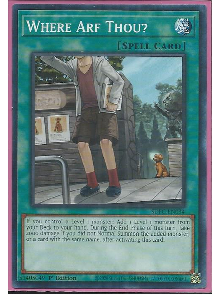 Where Arf Thou? - SDFC-EN034 - Common 1st Edition 1