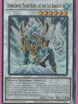 Dewloren, Tiger King of the Ice Barrier - SDFC-EN042 - Ultra Rare 1st Edition