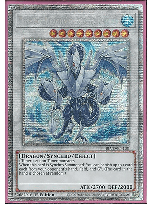 Trishula, Dragon of the Ice Barrier - BLVO-EN100 - Starlight Rare 1st Edition