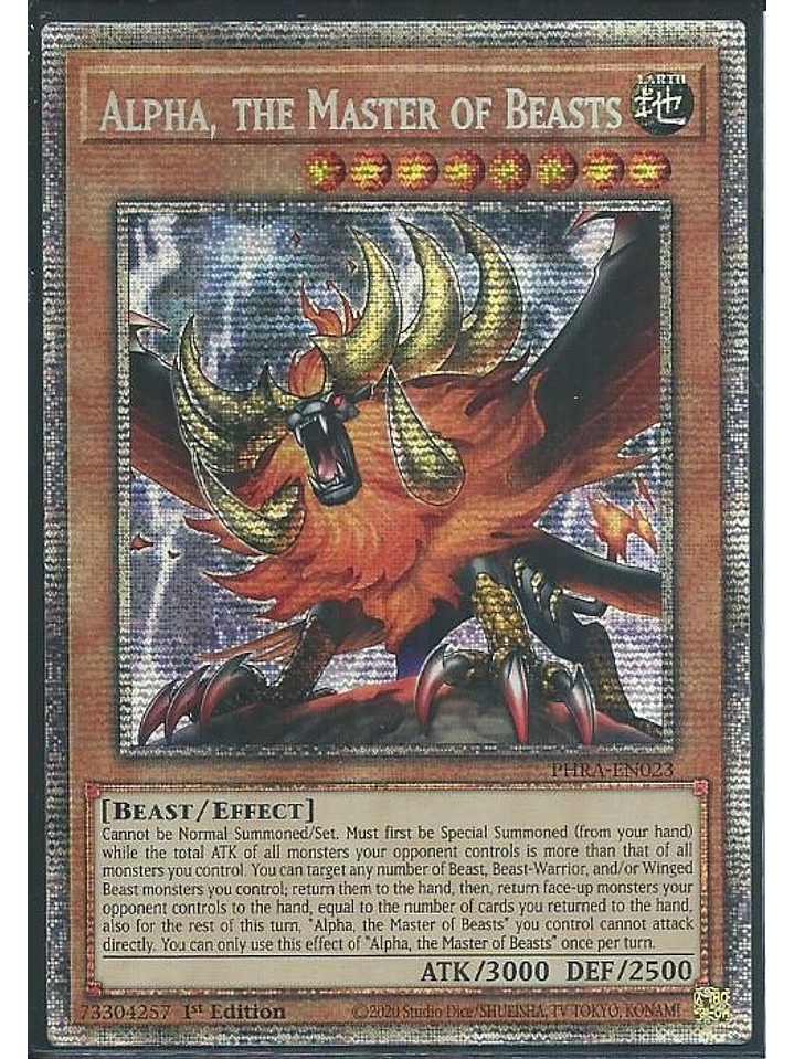 Alpha, the Master of Beasts - PHRA-EN023 - Starlight Rare 1st Edition 1
