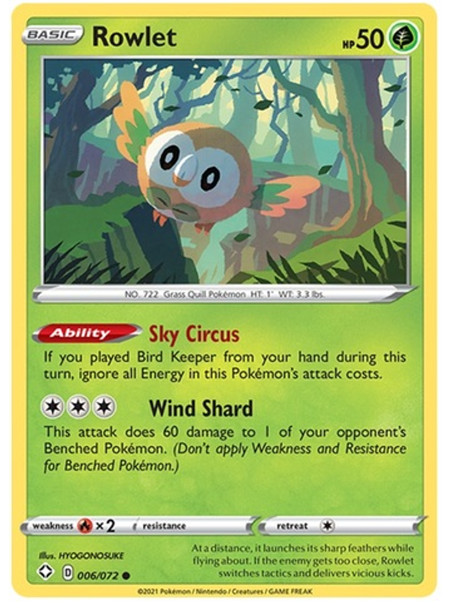 Rowlet - 6/72 - Common 1