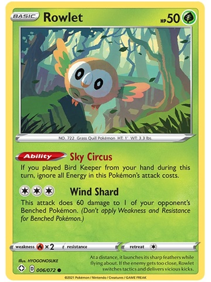 Rowlet - 6/72 - Common 1