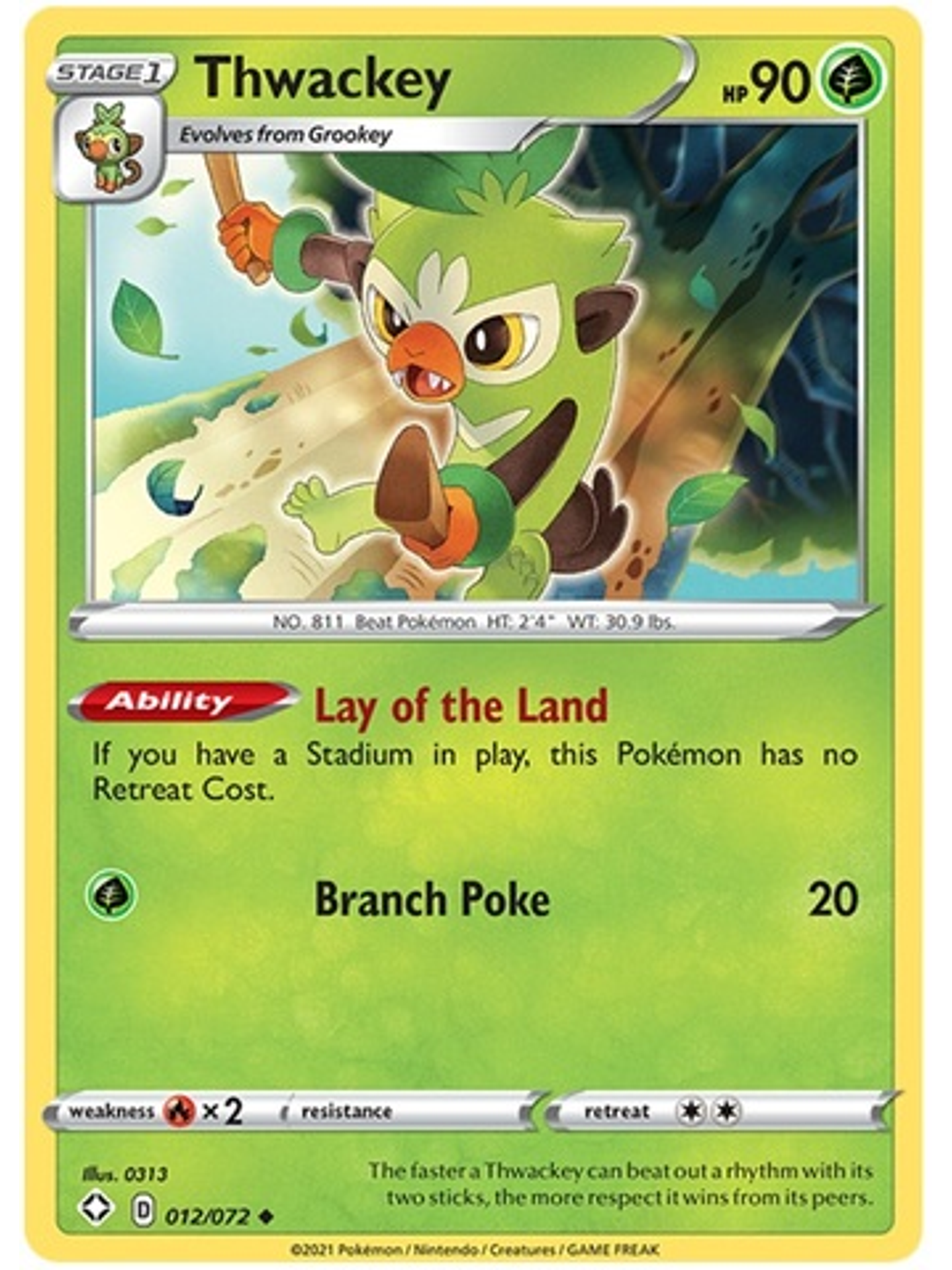 Thwackey - 12/72 - Uncommon Reverse Holo 1