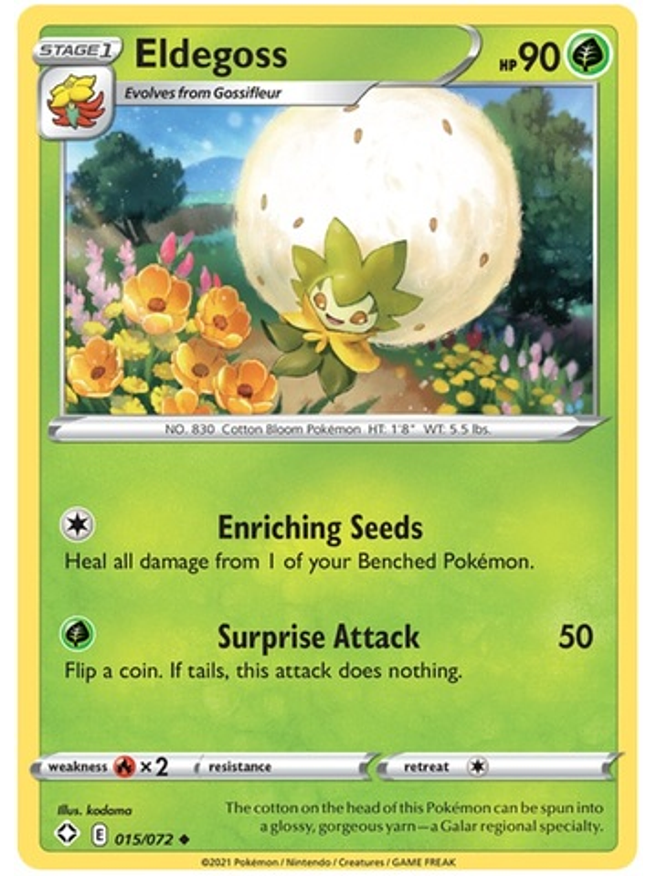 Eldegoss - 15/72 - Uncommon 1
