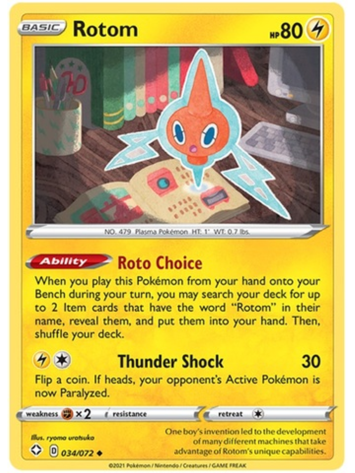 Rotom - 34/72 - Uncommon 1