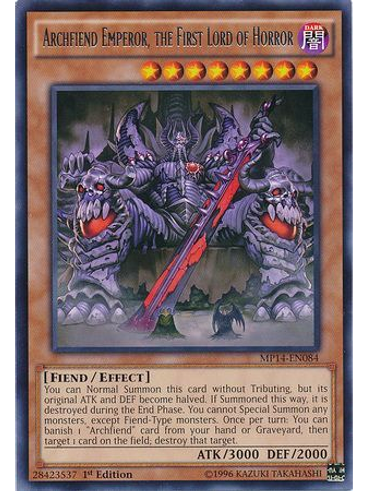 Archfiend Emperor, the First Lord of Horror - MP14-EN084 - Rare 1st Edition 1