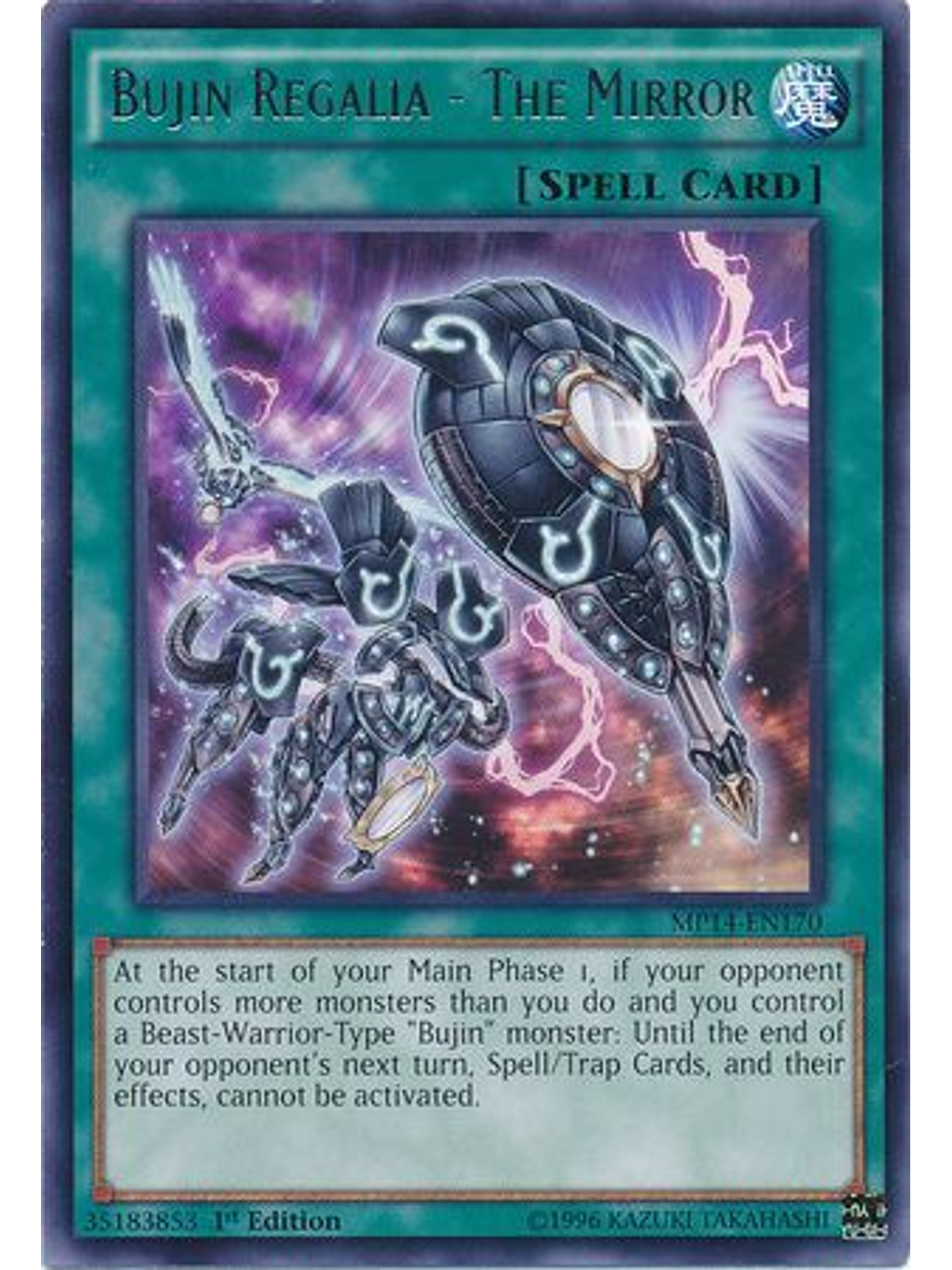 Bujin Regalia - The Mirror - MP14-EN170 - Rare 1st Edition 1